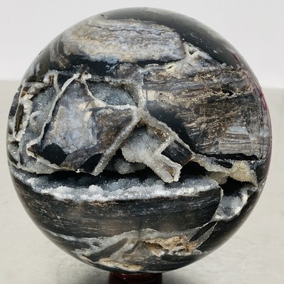 Natural sphalerite crystal cave quartz Sphere healing ball Specimen 4400G