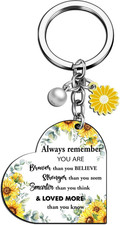 Sunflower Keychain Sunflower Gifts For Women Inspirational Gifts For Female Sunf
