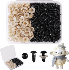 Safety Eyes 260PCS 6Mm Plastic Black Craft Eyes with Washers Teddy Bear Eyes for