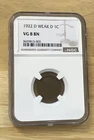 1922-D 1C Lincoln Wheat Cent NGC VG 8 BN | Weak D