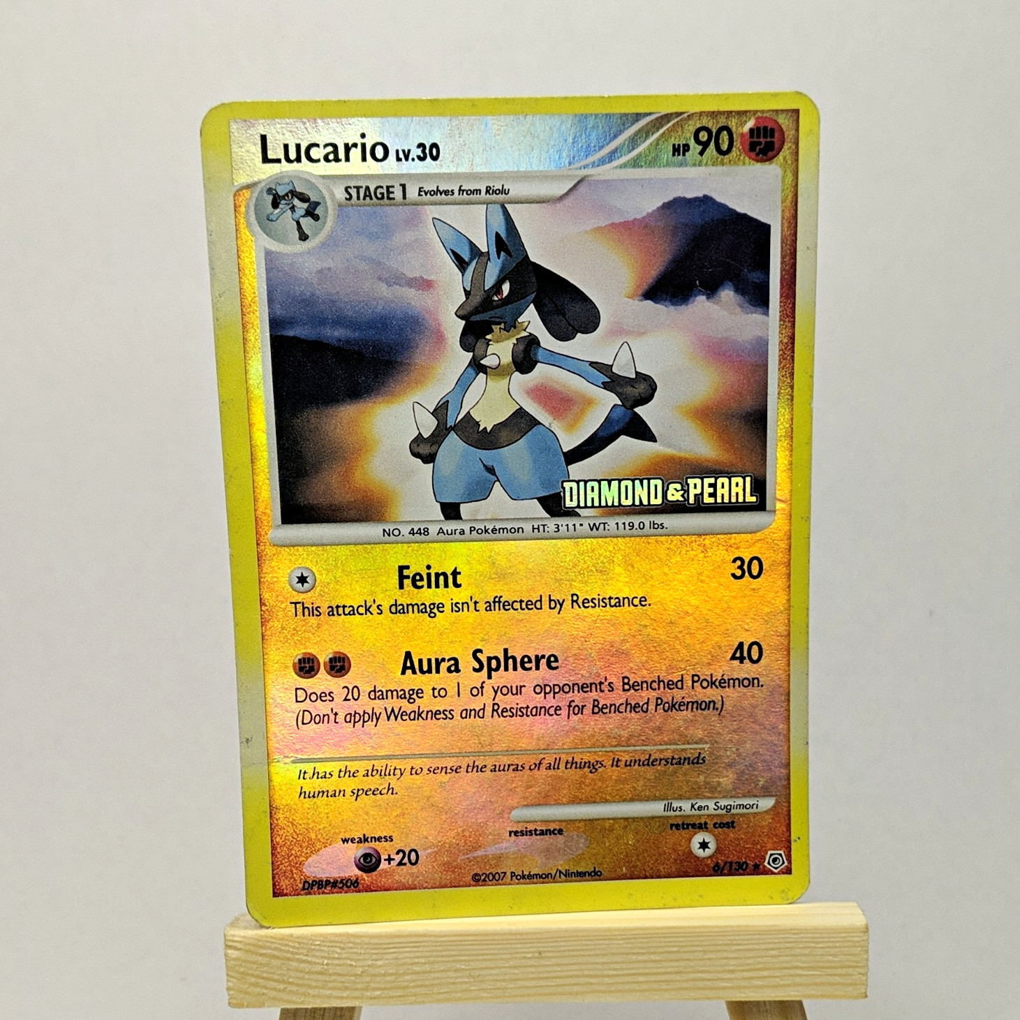 Pokemon TCG Lucario Reverse Holo Promo Diamond & Pearl 6/130 English 2007