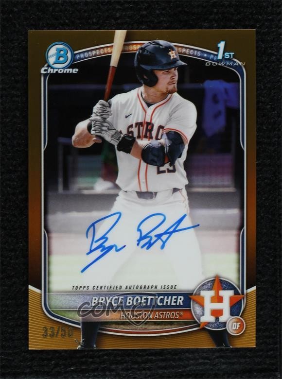 2025 Bowman Chrome Prospect Gold Refractor /50 Bryce Boettcher #CPA-BB Auto