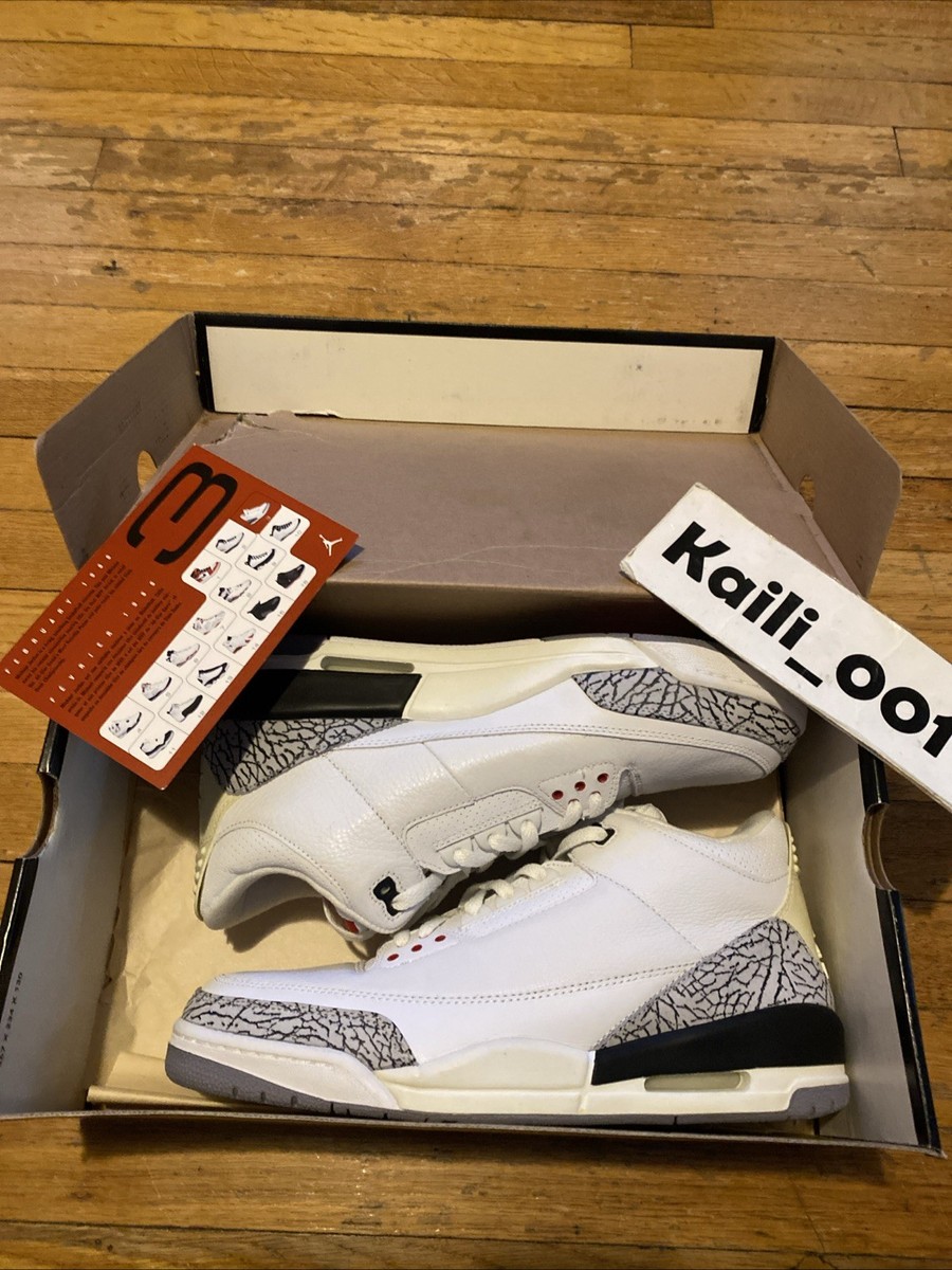 Nike Air Jordan 3 RETRO Size 12 White Cement 2003 136064-102 Nike