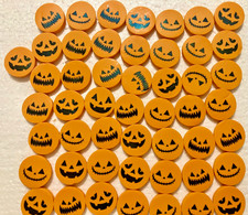 HALLOWEEN ERASERS LOT OF 50 CARNIVAL PARTY TOY FAVORS 1 INCH