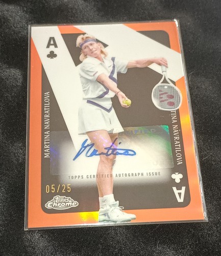 Martina Navratilova [Refractor] #CAA-MN 2024 Topps Chrome Aces Autograph card