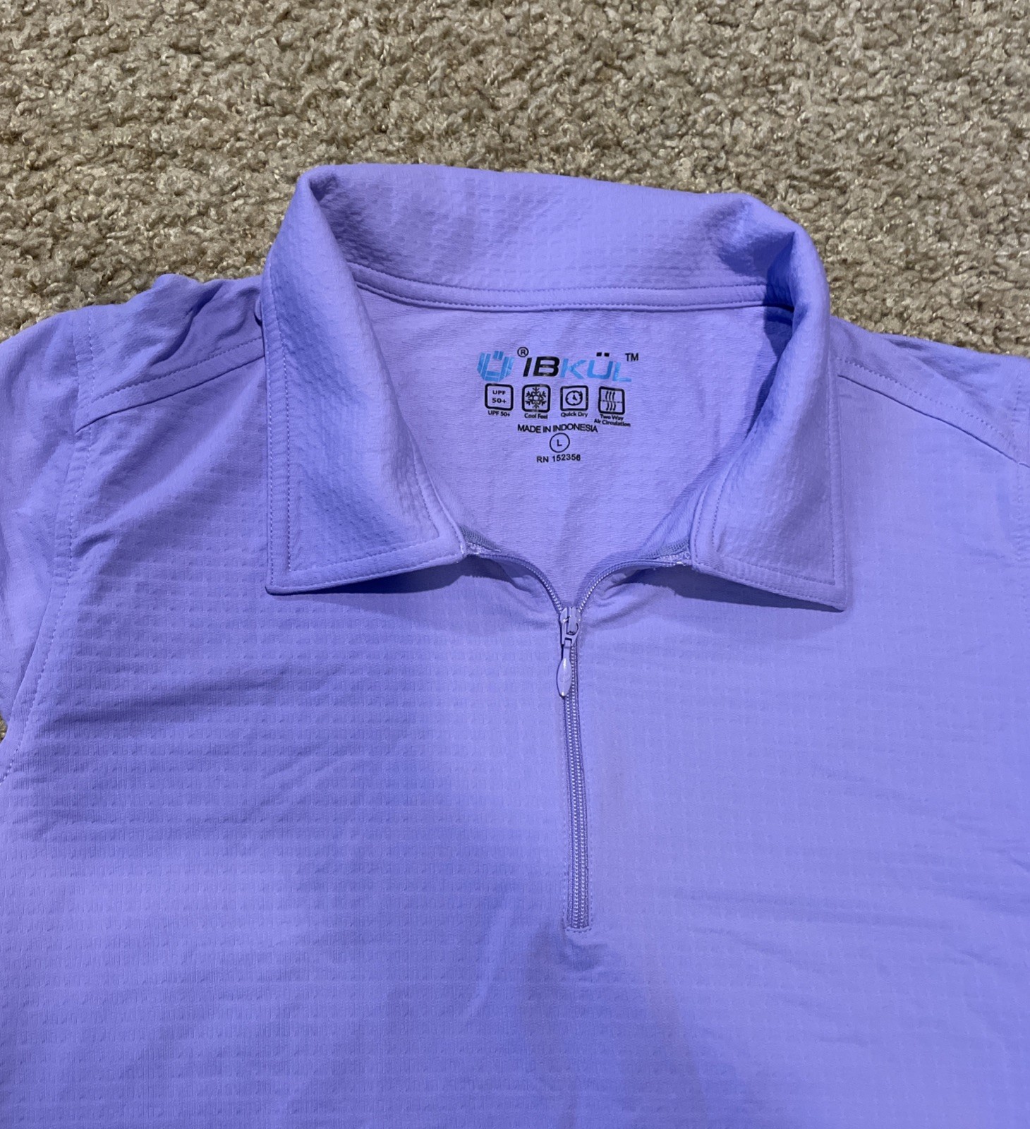 Ladies IBKUL Solid Lavender Violet Sleeveless Pol… - image 3