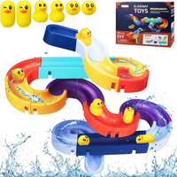 Badespielzeug Kinder Kugelbahn 34-Tlg, Diy Badewannen Wasserspielzeug, 3-6 Jahre