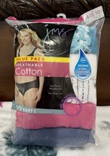 NEW Hanes 10 Pairs Of JMS Women  s Size 10 Or 18/20 Cotton Briefs Underwear