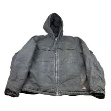 Dickies Y2KWork Wear Men's Size Large Black Full-zip Hooded Quilted Lined Jacket