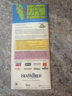 Seaworld Brochure Pamplet Vintage 1996 Orlando Florida Travel | eBay