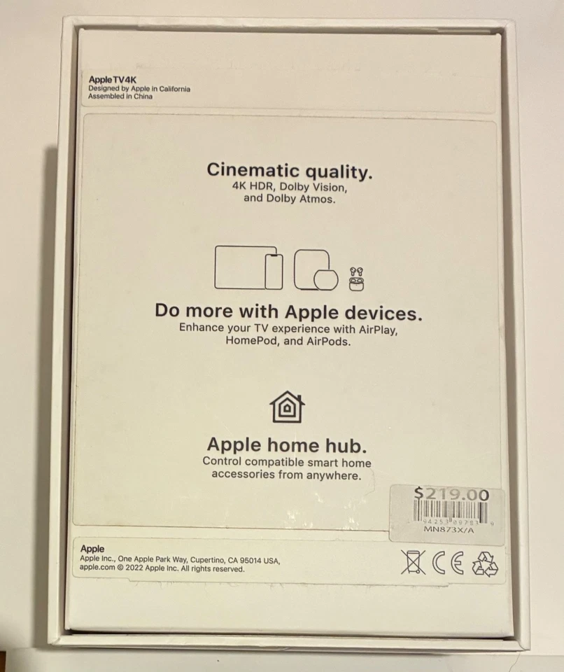 Apple tv 4k 3rd Gen. 64GB Media WiFi Streamer. Black. In original packaging. - image 3 of 4