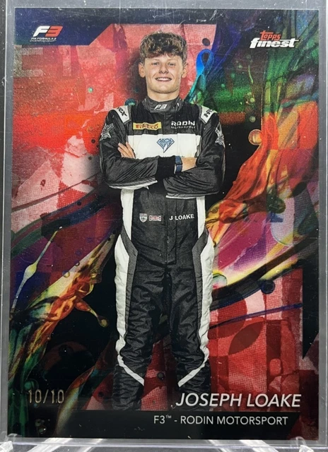 2024 Topps Finest Formula 1 F1 Joseph Loake Common Red 10/10 #71 Bookend