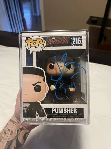 Funko Autographed Punisher Marvel Dark Parlor Pop! Vinyl Figure #216 JSA