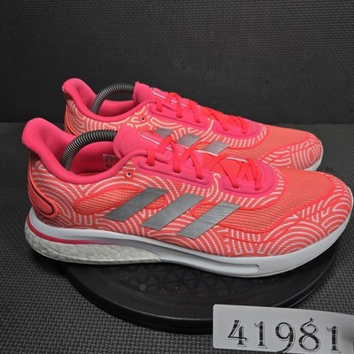 Adidas Supernova Shoes Mens Size 9.5 Pink Running Low Top Sneakers FX0035