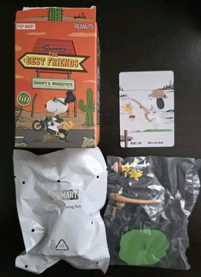 POPMART Snoopy The Best Friends Bite the Bait Figure Toys Open Box