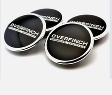 GENUINE  4X Overfinch Land Rover Range Rover Wheel Centre Cap Silver/Black 63mm