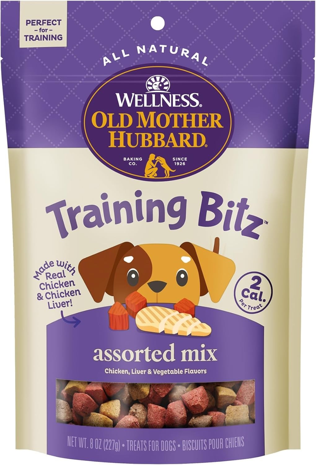 Training dog treats assorted mix small size 8 oz bag