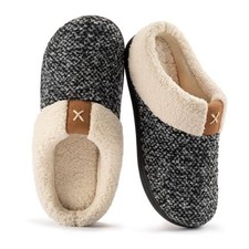 Women's Indoor Bedroom Slipper with Memory Foam, Gift for Women, Wool 8.5 Grey