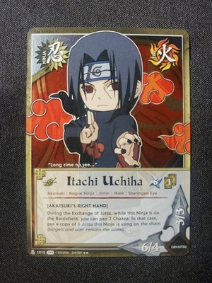 Naruto CCG, Itachi Uchiha, 1015, Holo Foil 1st Edition NM Shonen Jump See Pics 