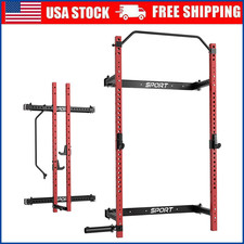 Folding Squat Rack Wall Mounted for Home Gym ...