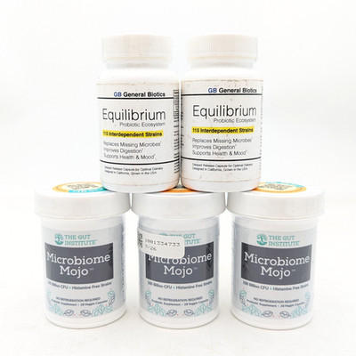 GB & Gut Institute Probiotic Supplements Microbiome Mojo & Equilibrium Lot of 5