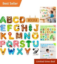 Cute Animal Wooden Magnetic Letters Set - Enhance Early Learning for Kids