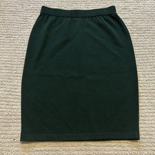 PRICE DROP - FLAW 1980s St. John Knit Evening by Marie Gray Green Skirt Sz 10