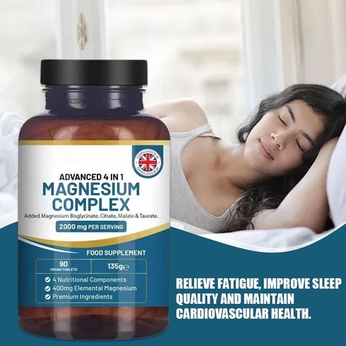 4-in-1 Magnesium Glycinate Complex 2000mg - High Strength Magnesium Tablets-New - Picture 5 of 10