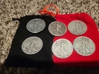 90% Silver Walking Liberty Half Dollars Lot Of 6 Various Dates And Mints