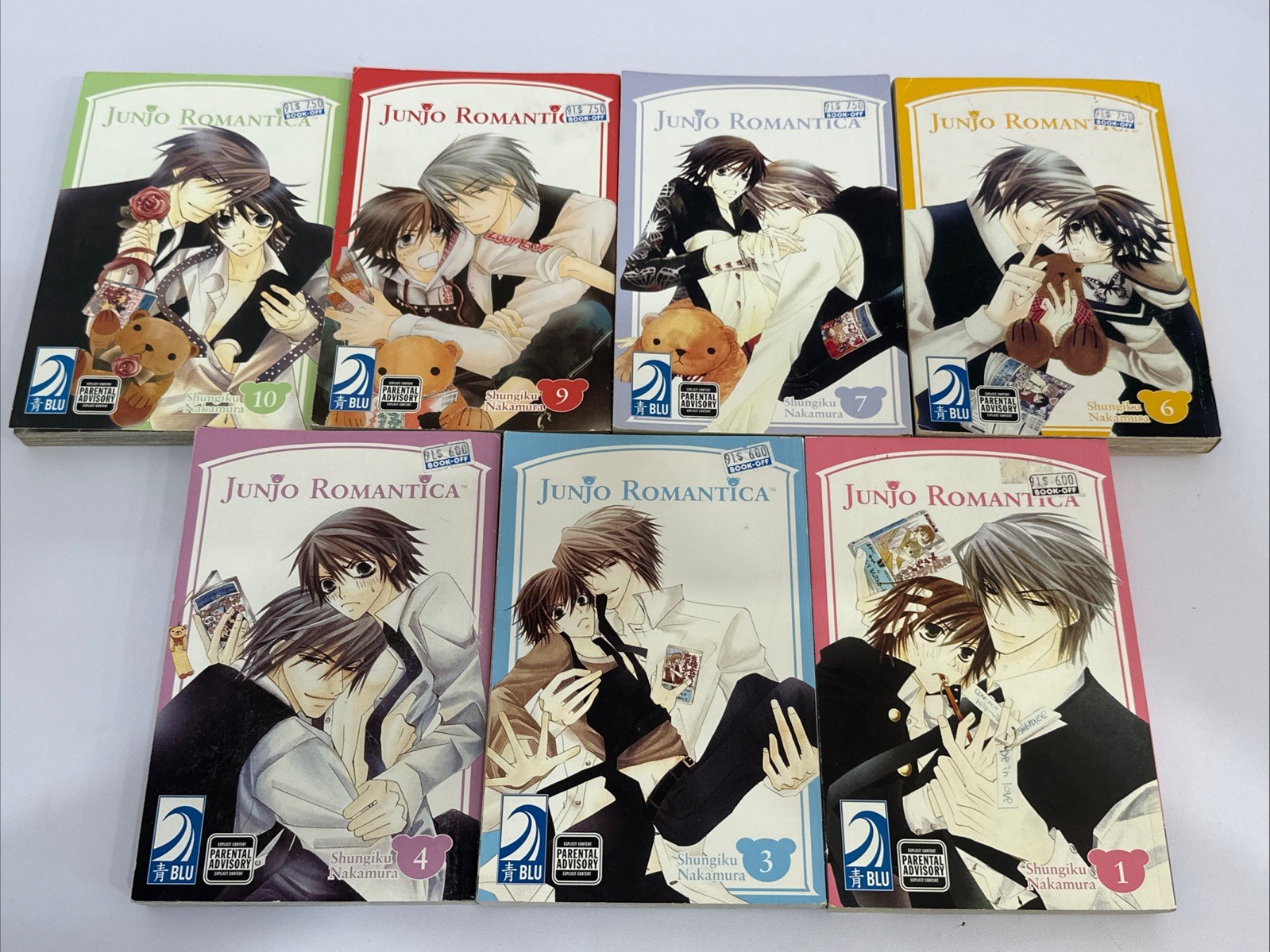 Junjou Romantica Volumen 1-3-4-6-7-9-10 Serie Manga Inglés Incompleta