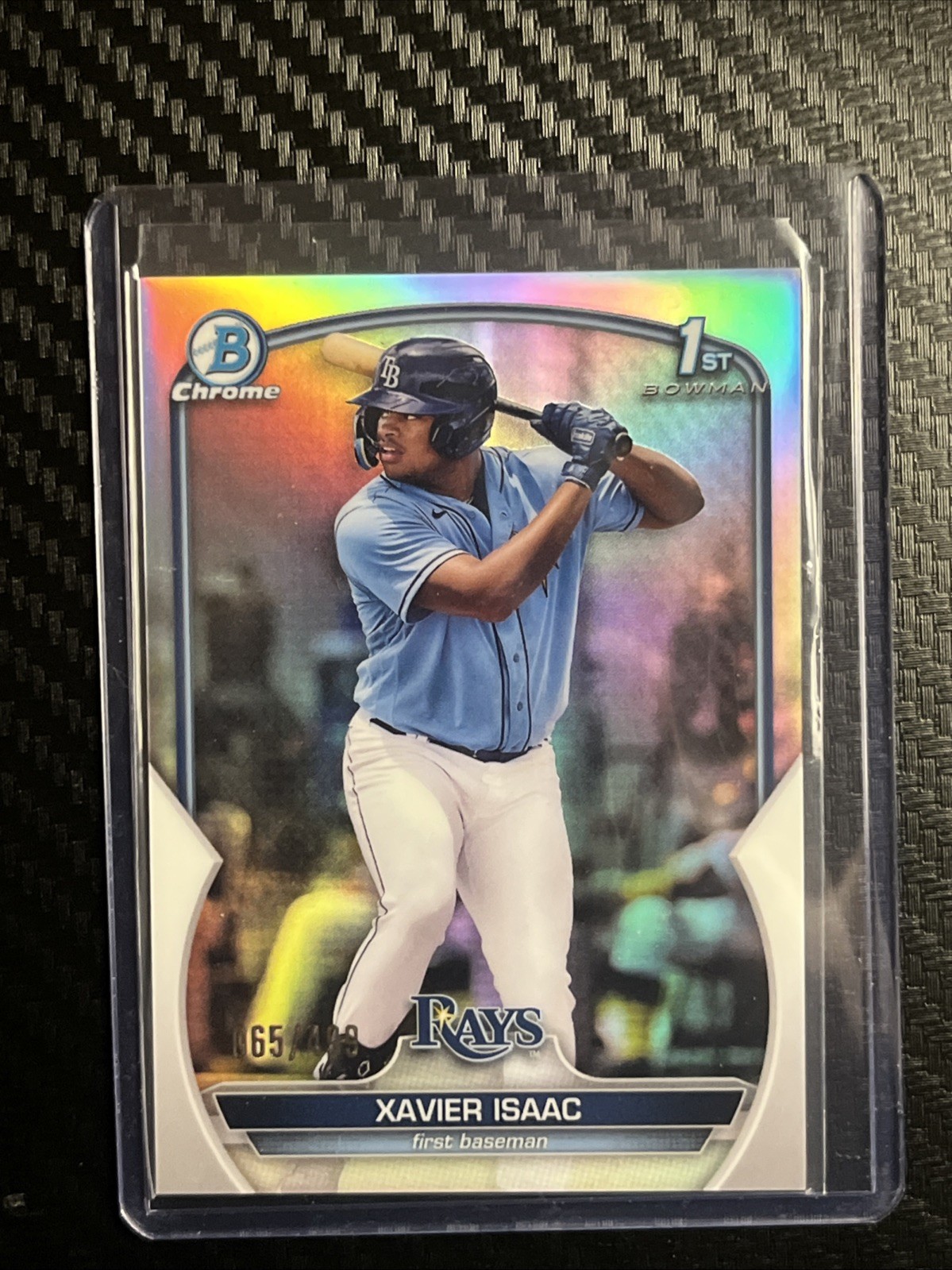 2023 Bowman Chrome Xavier Isaac Refractor 1st /499 BCP-145 Rays