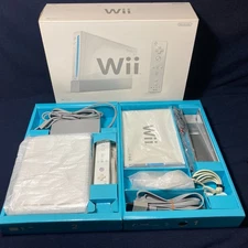 Nintendo Wii Console White Complete set with BOX TESTED Works from Japan