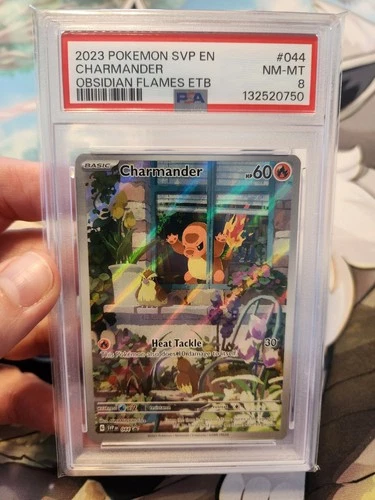 Charmander #044 Obsidian Flames ETB Promo PSA 8