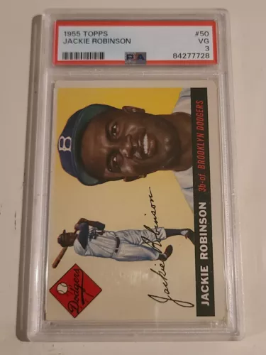 1955 Topps Jackie Robinson #50 PSA 3 VG Very Good Brooklyn Dodgers