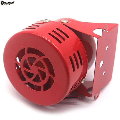 50s Type 12v Motor Driven CHROME Air Raid Siren Horn Alarm Truck 12
