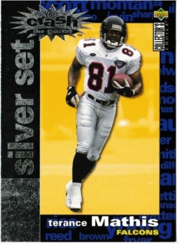 Upper Deck 1995 Terance Mathis Football Trading Card Silver Set Crash Game C28 - Foto 1 di 2