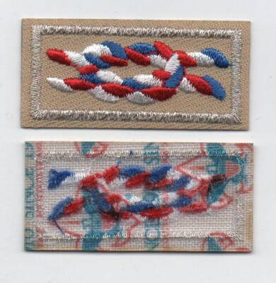 NESA Eagle Scout Award Knot, ''Since 1910'' over Whitish Fine Gauze Backing, Mint!