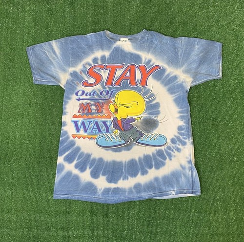 Vintage 1990s Tweety Bird T Shirt Looney Tunes Tie dye Size XL