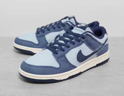 Nike Dunk Low Shoes in Jeans Blue and White | eBay
