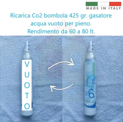 GAS MARINE BOMBOLA 425g Ricarica CO2 Compatibile SodaStream - Soda Club + altri