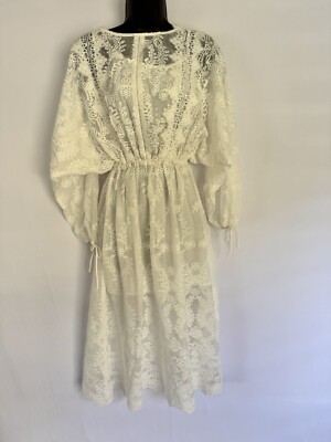 black lace midi dress with sleeves Reyna Lace Midi Dress main image 0