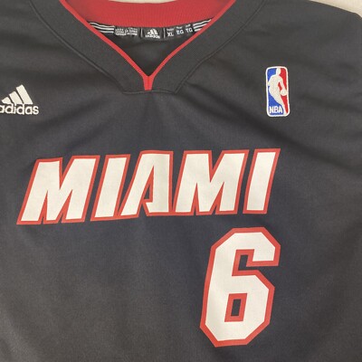 Miami Heat Lebron James #6 NBA Adidas Authentic YOUTH Size