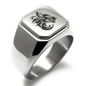 wolf signet ring