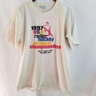 Roller Hockey T-Shirt Men's White 97' National Championship Iowa Size Large