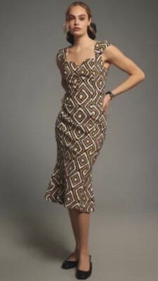 slim fit dress slacks The Cecily Fit & Flare Sweetheart Midi Dress by Maeve