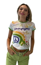 NEW House Of Sunny 1857 Imaginativnih Tee Womens Size 4