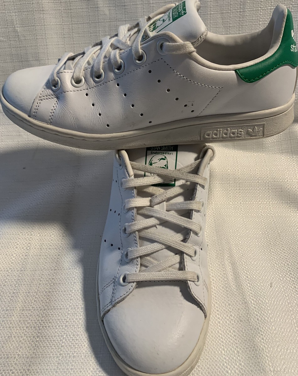 Adidas Original Stan Smith Kids Youth WhiteTennis Shoes  Sneakers-M20605- EUC