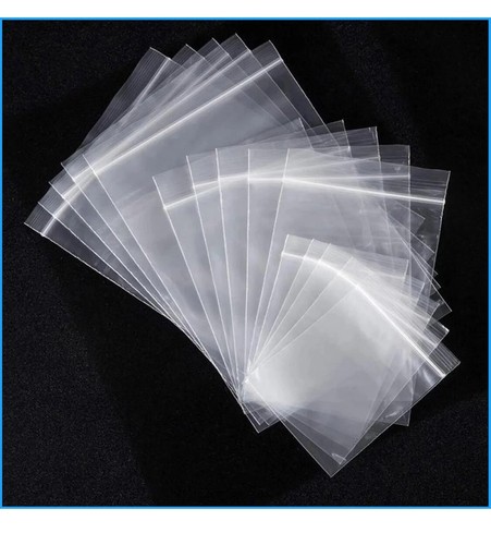 Lot De 100 Sachets Zip Lock Plastique Noir - Réutilisables, Fermeture Coulissante, Neuf