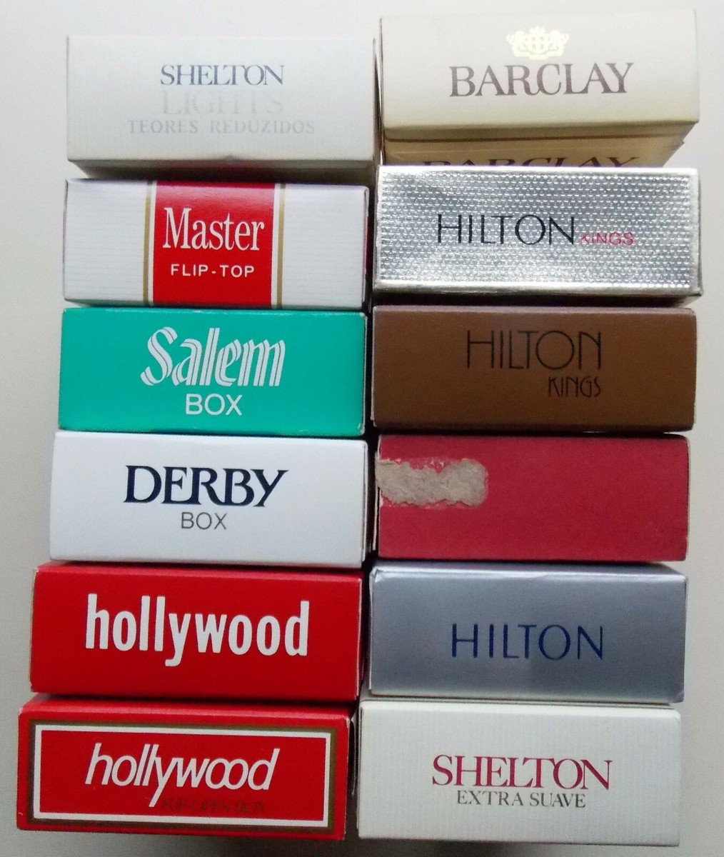 COLLECTION (1): 12 DIFFERENT BRAZIL EMPTY CIGARETTE BOXES 70s-80s