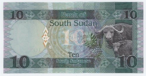 South Sudan 10 Pounds ND 2011 Pick 7 UNC Uncirculated Banknote - Picture 2 of 2